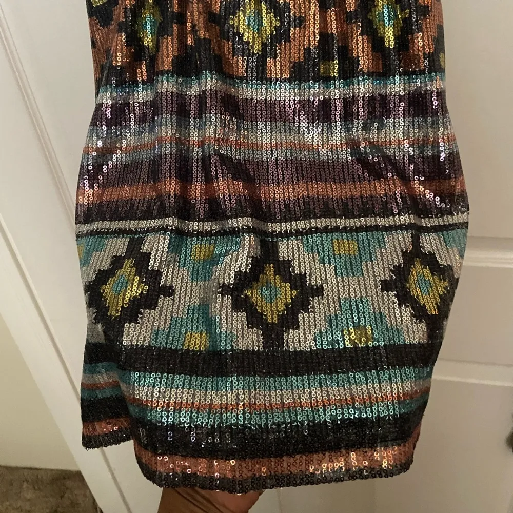 Criss Cross Back, Sequin Bottom Dress Size undefined - Image 2