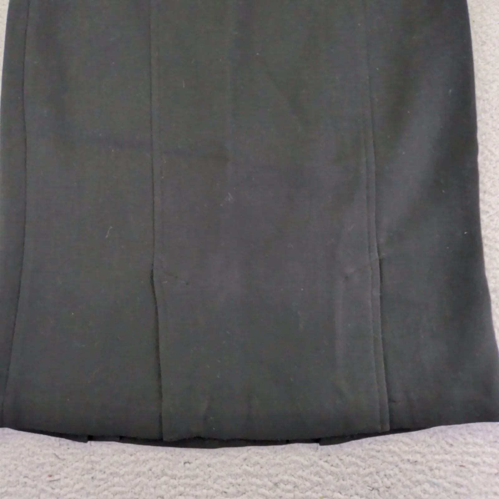 Talbots Tweed Twill Black Wool Blend Knee Length Skirt Size 10P Petite - Image 4
