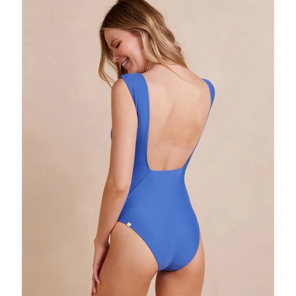 Summersalt Azure Blue Ruched Backflip Swimsuit 16 - Image 2