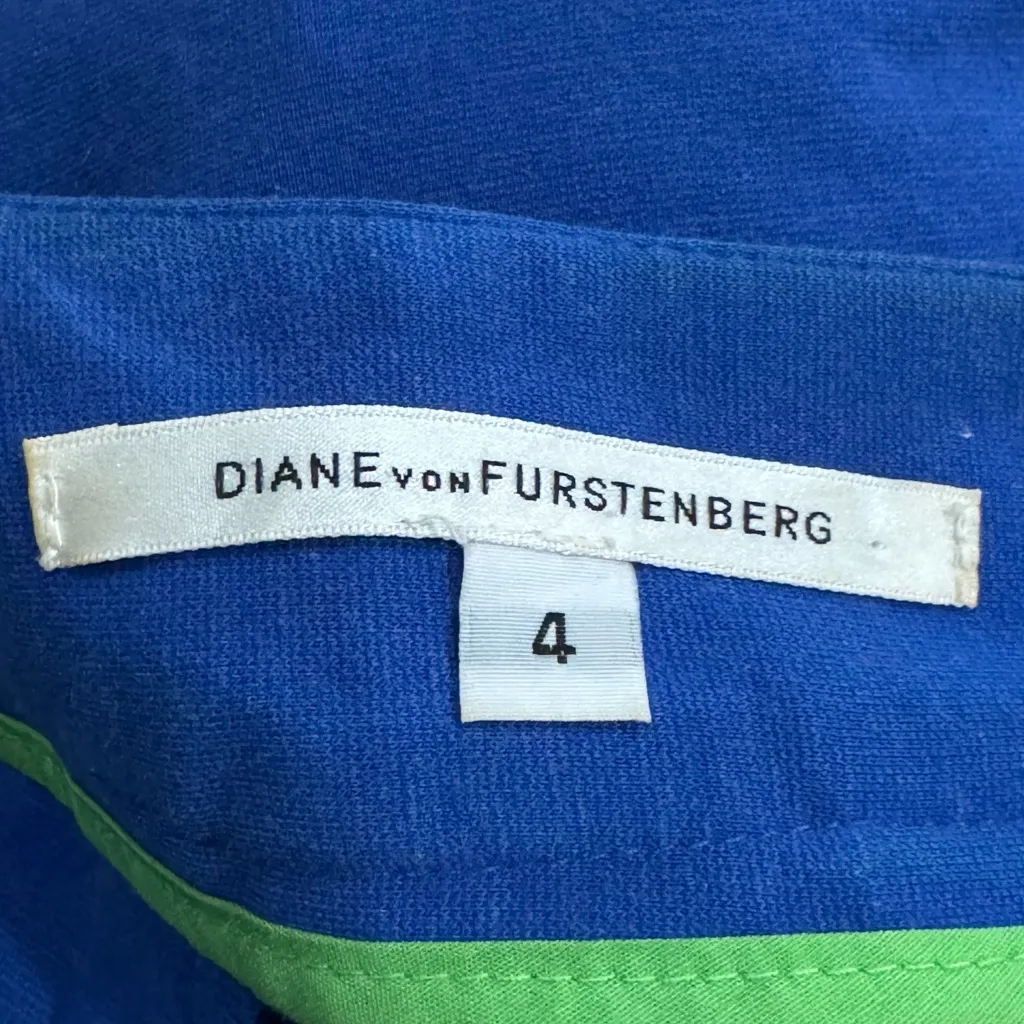 Diane Von Furstenburg Blue Midi Knee Length Skirt Women’s 4 - Image 2