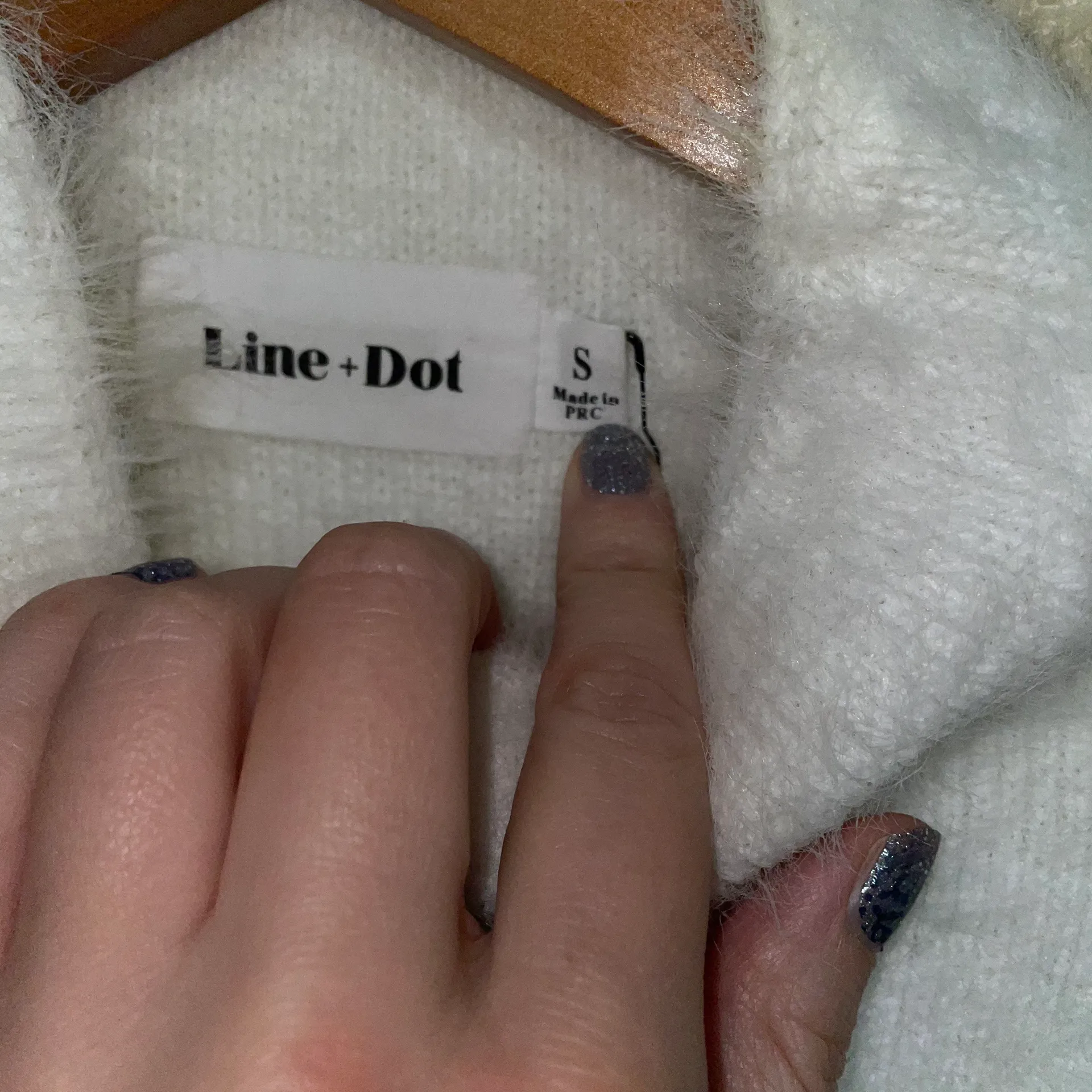 Line and Dot  Revolve Fuzzy Alder Sweater Ivory Small - Image 10