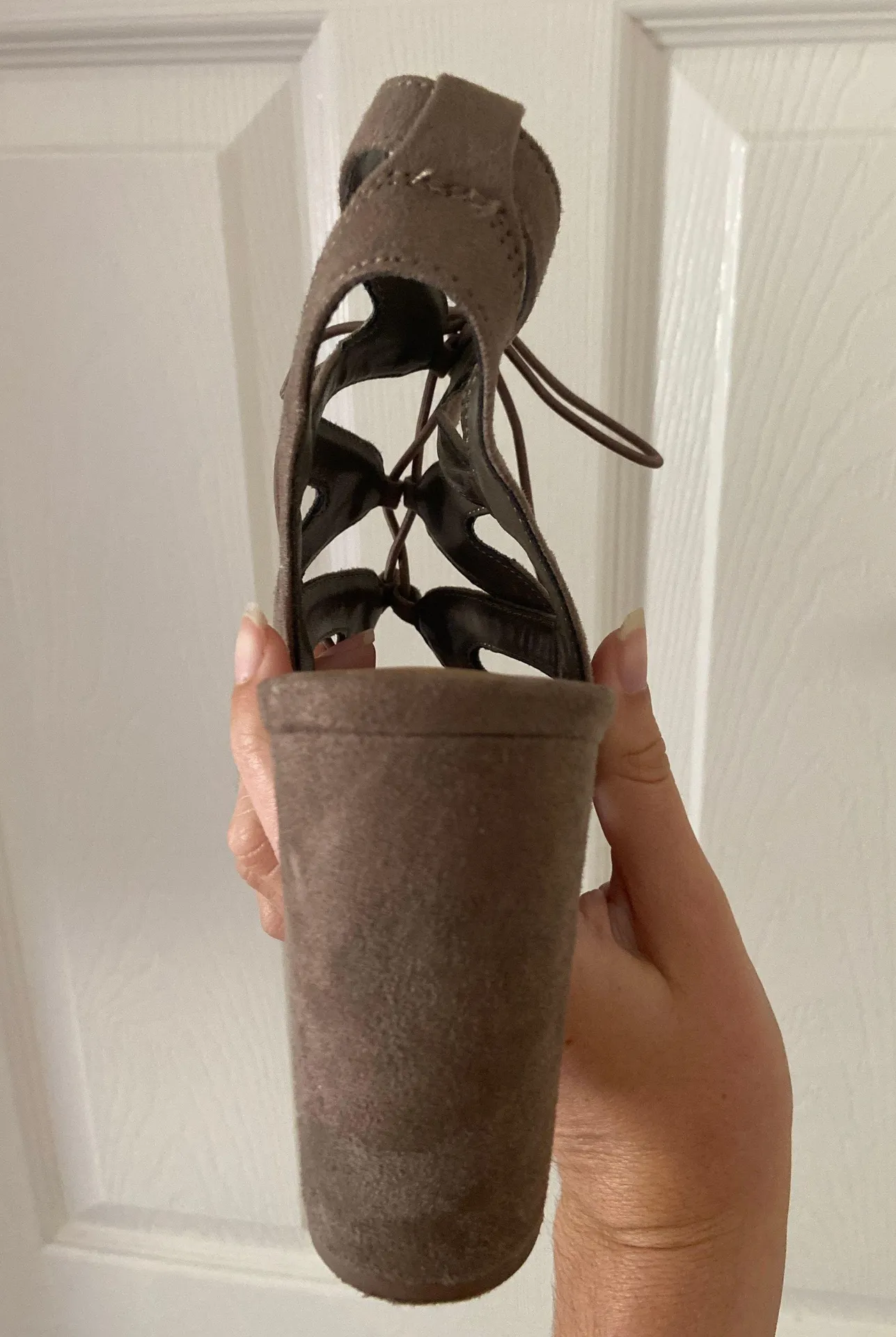 Grey Heels Gray Size 9 - Image 4