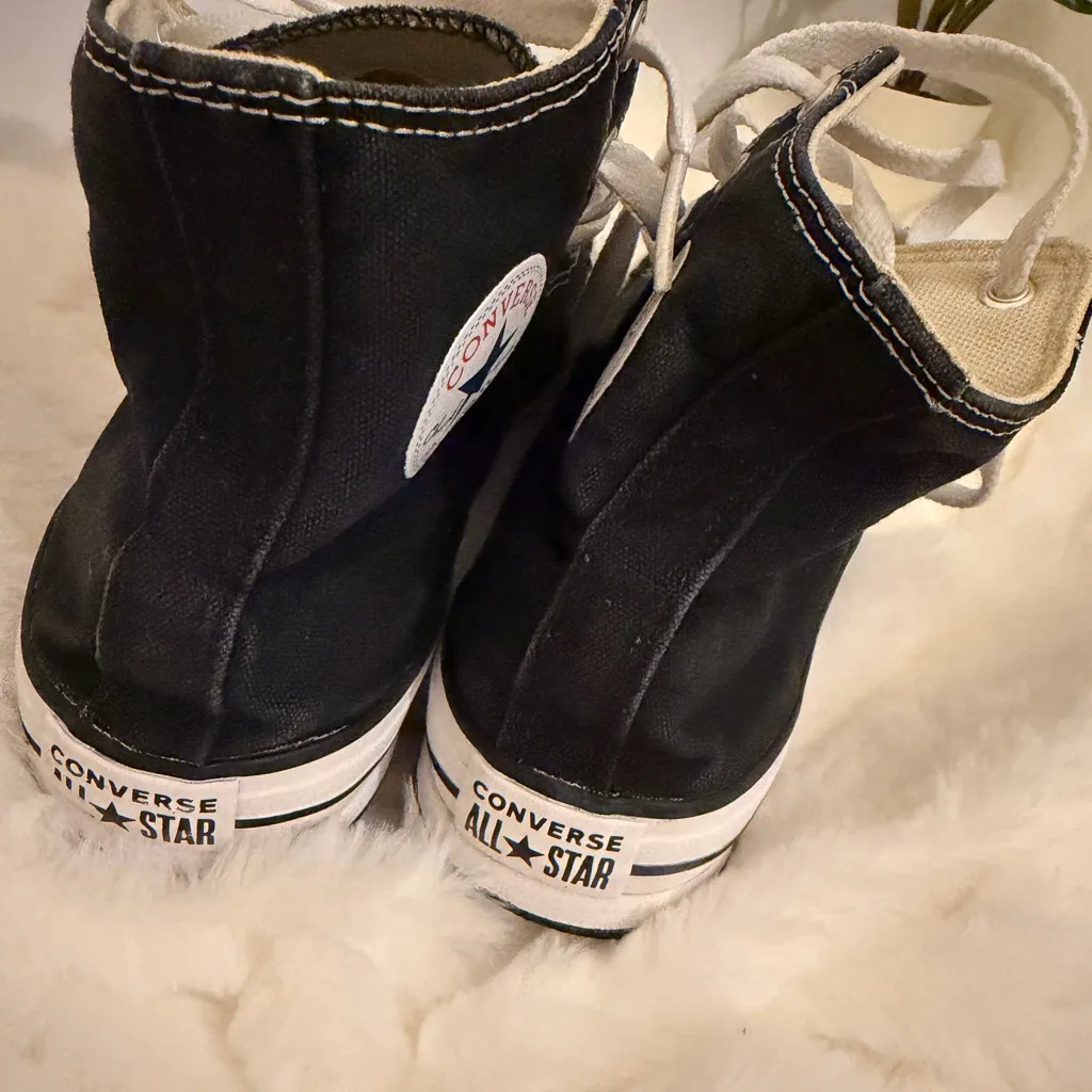 Converse Black and White High-Tops - Image 5