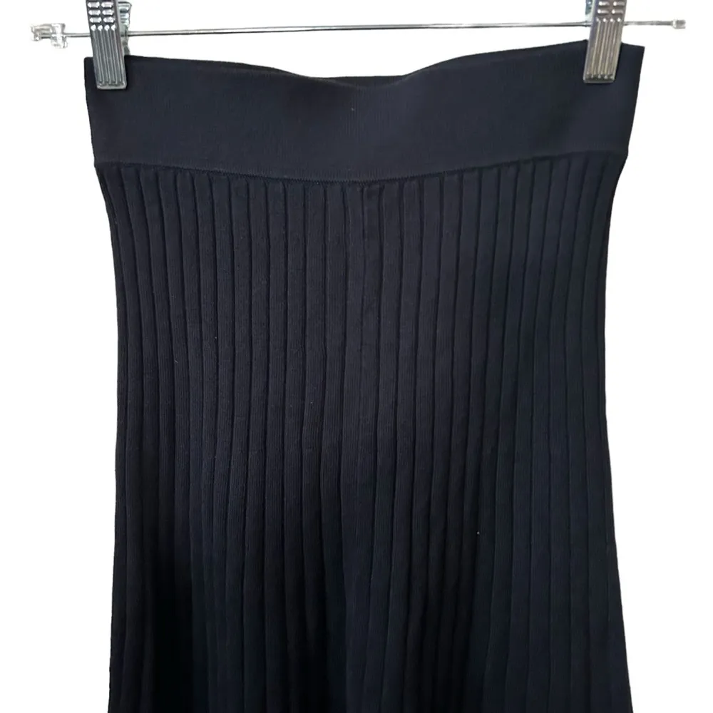 White + Warren Navy Cotton & Silk Ribbed A - Image 3