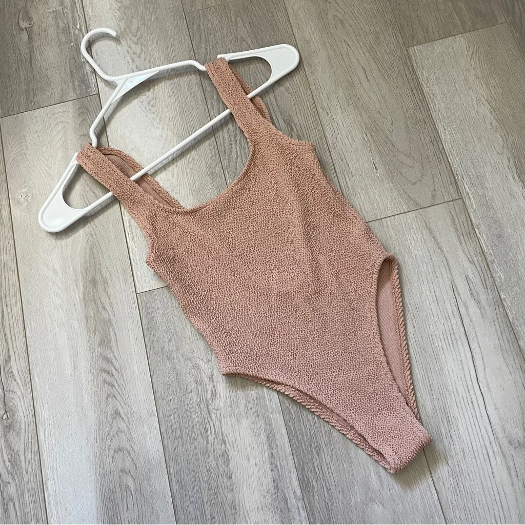 Tan Lines Swimsuit crinkle maui one piece womens Pink (xsmall) vacation summer Size XS - Image 3