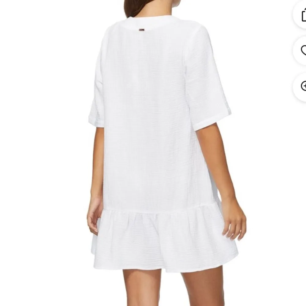 Raisins NWT Juniors' Sol Cotton Button-Up Cover-Up Dress M - Image 4