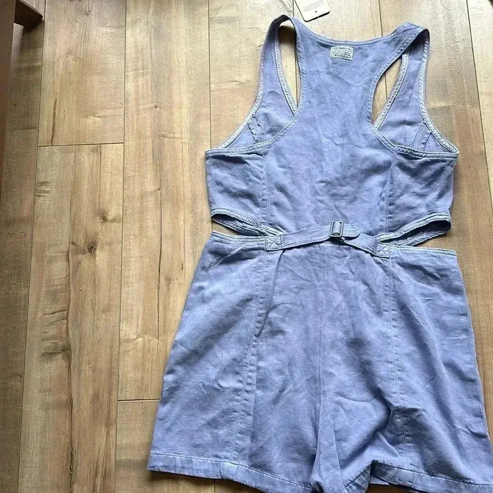 NWT Levi’s Rydon Cutout Romper Cotton/Hemp, Size Large in Dusty Persian - Image 12