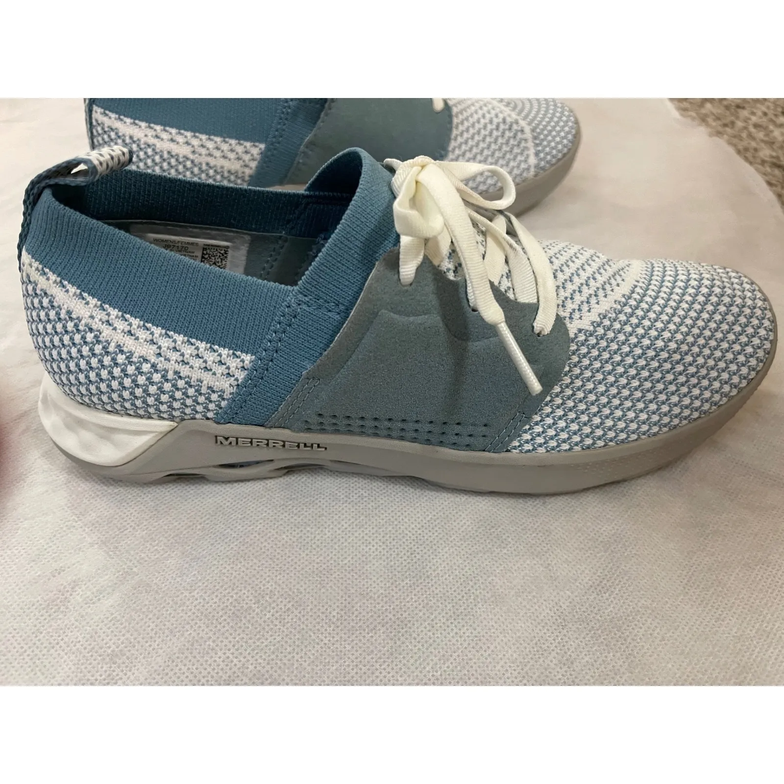 Merrell Women's Bondi AC+ Air Cushion Knit Sneakers Blue White Sz 6.5 - Image 3
