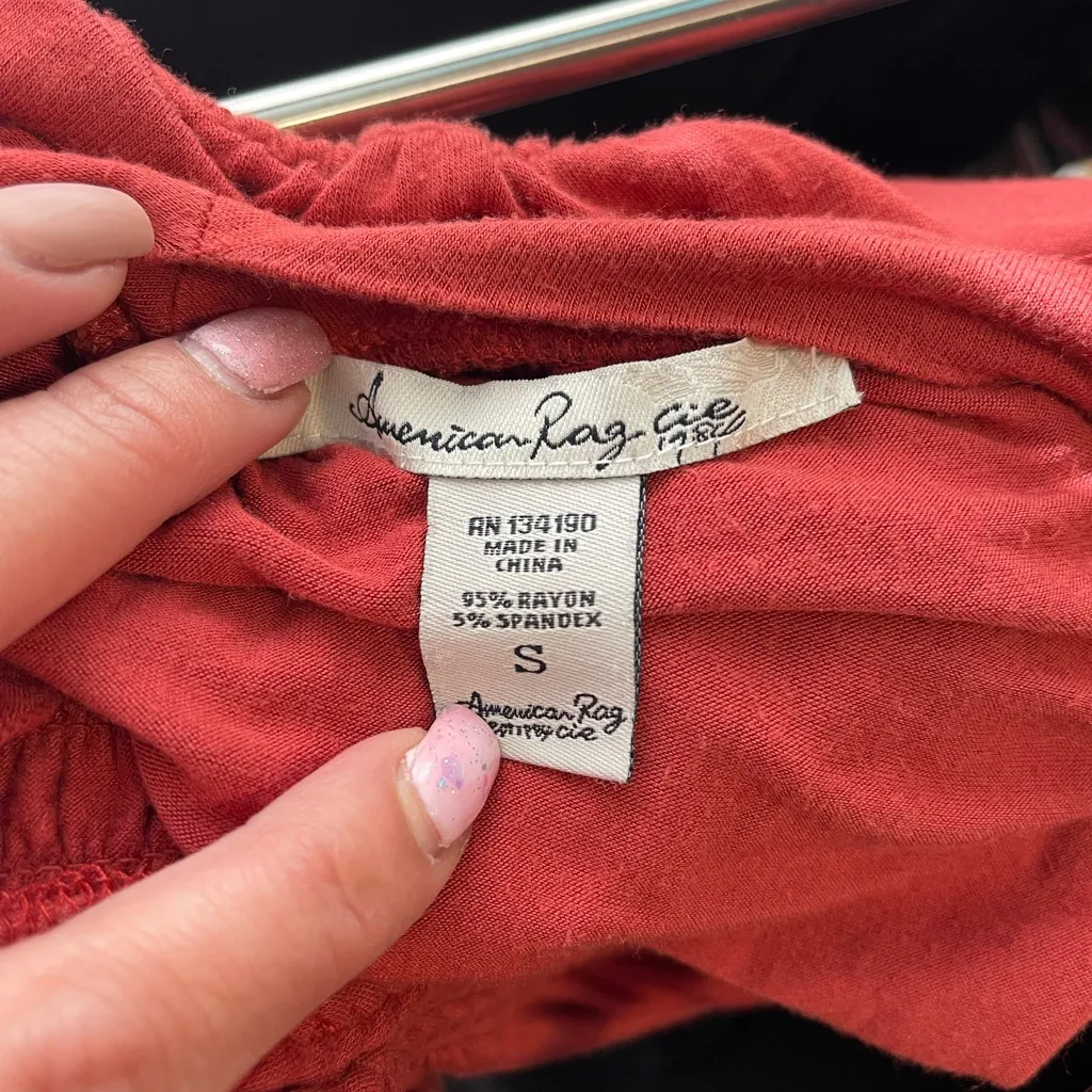 American Rag Cie blouse Small Burnt Orange - Image 4