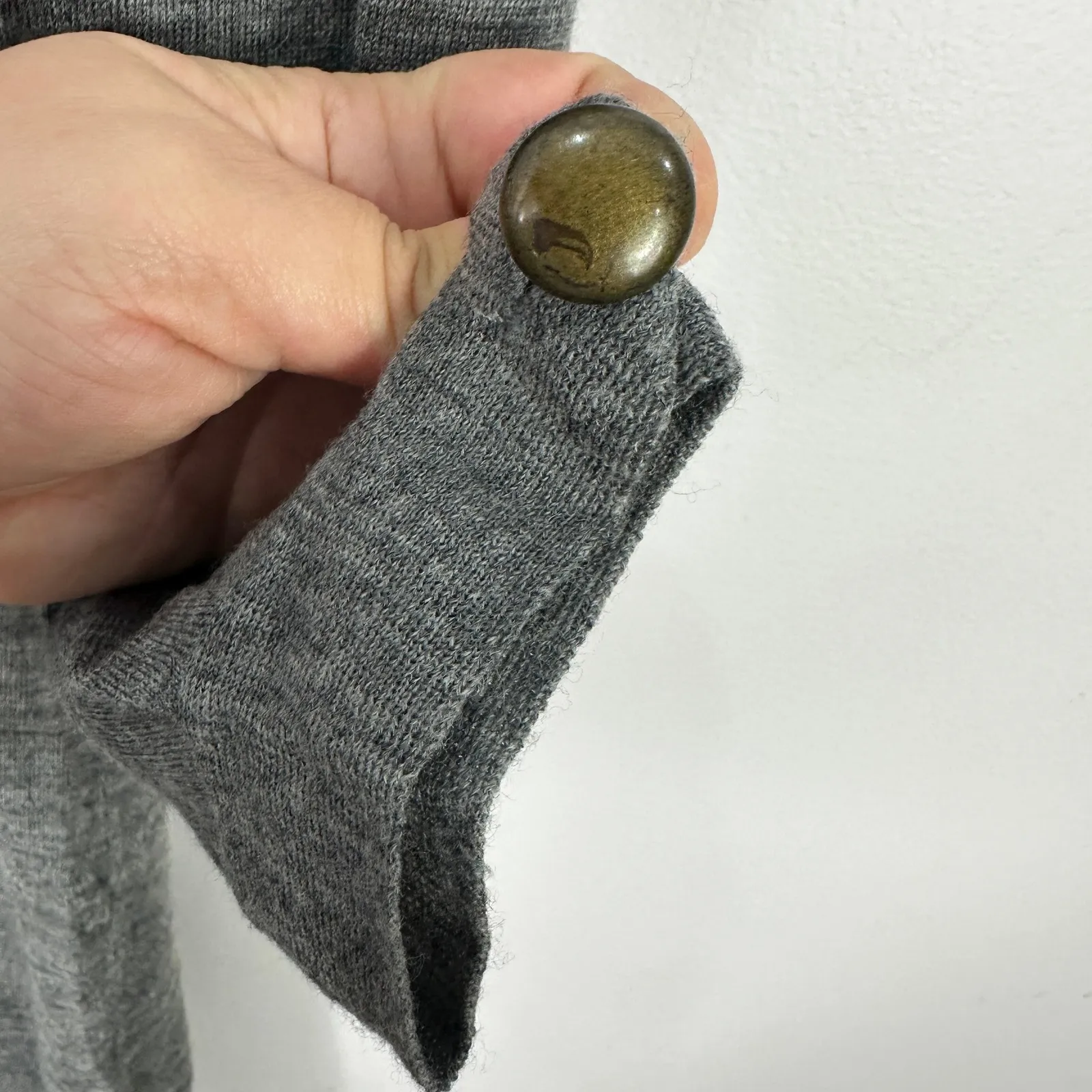 J Crew Wool Tunic XS Gray Cowl Neck Old Money Quiet Luxury Minimalist Chic - Image 5