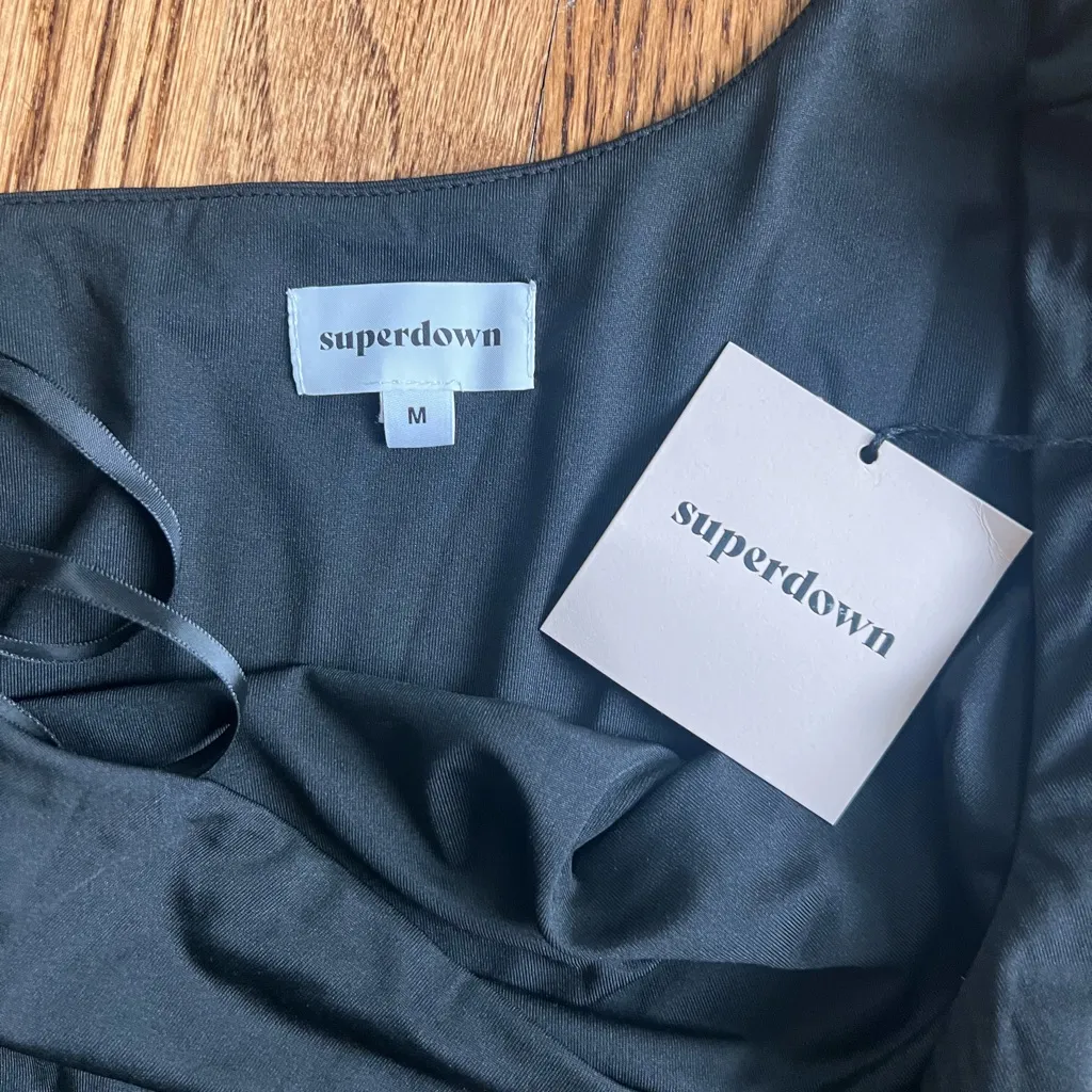 NWT Superdown Erla Cutout one shoulder Maxi Dress – Black, Size Medium - Image 7