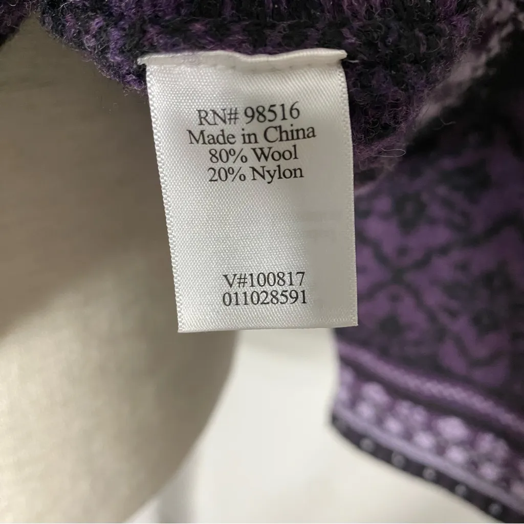 COLDWATER CREEK Snowflake Fair Isle Cardigan - Image 6