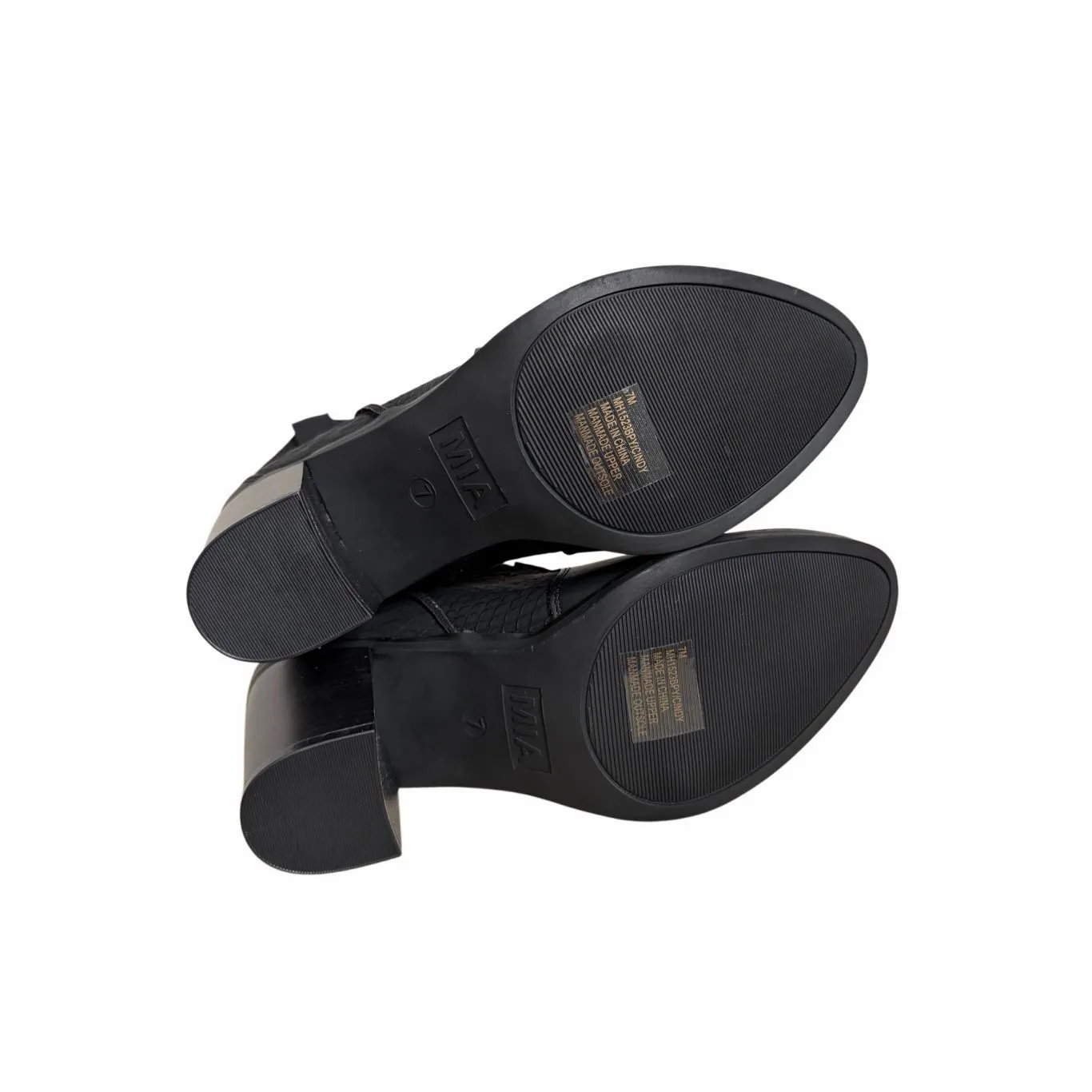 Mia Cindy Embossed Western Cowboy Boot in Black Python Size 7 NEW - Image 6