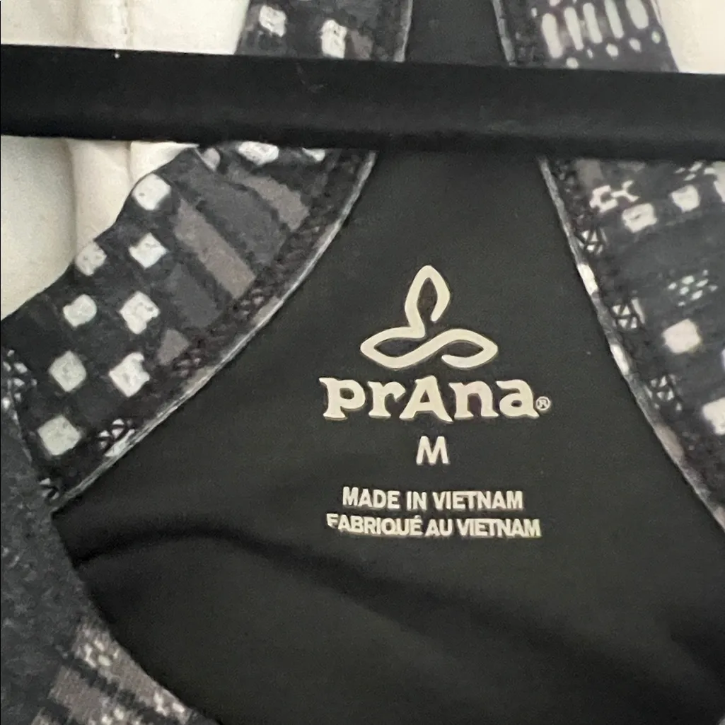 prAna Black and White Midi Racerback Dress with Built in Bra Size Medium - Image 6