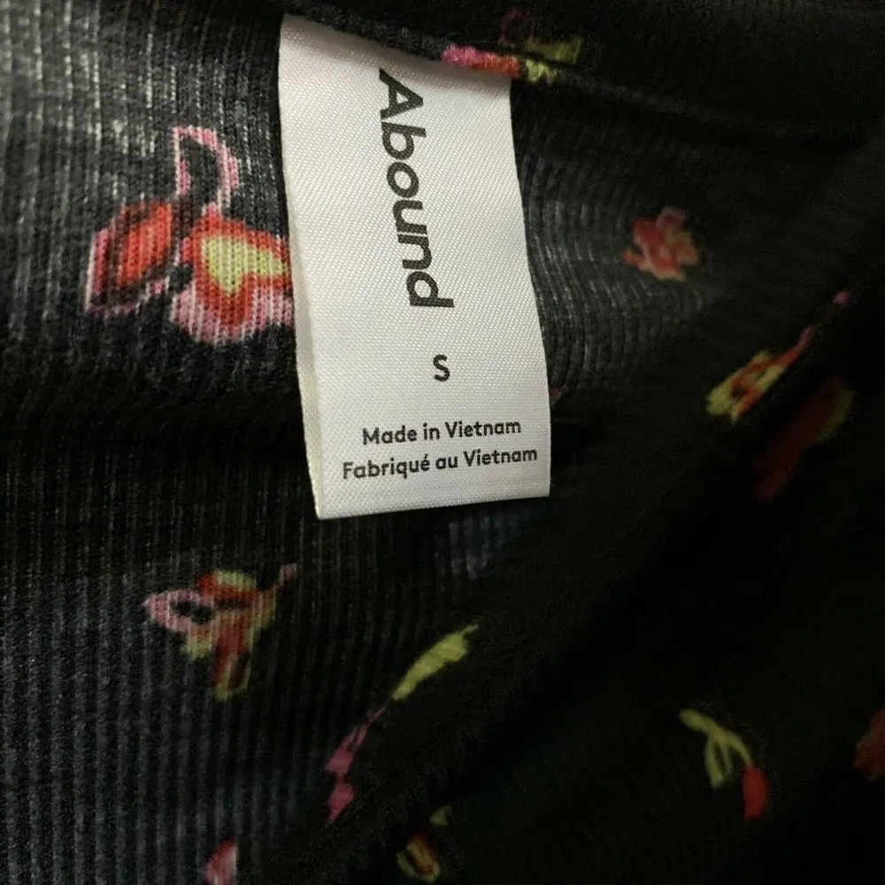 ABOUND Womens Multicolor Floral Print Long Sleeve Ruched Sheath Dress Size Small - Image 5