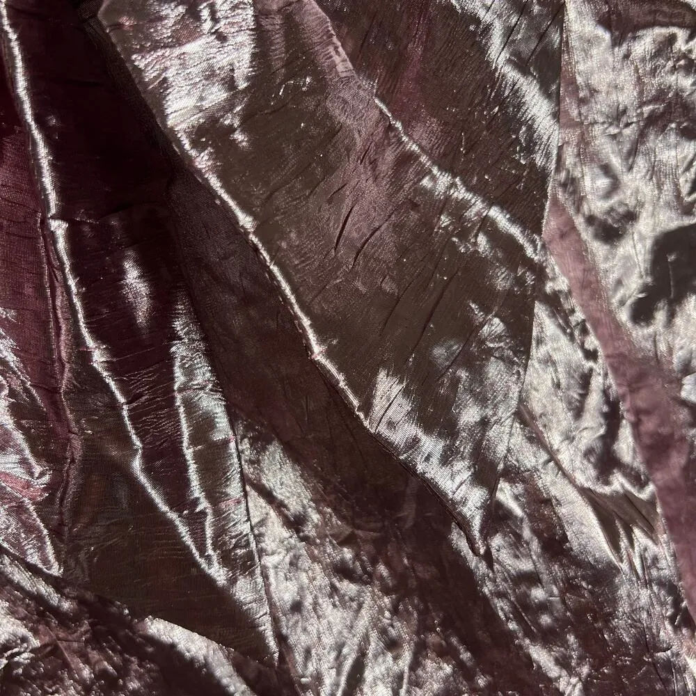 LoveShackFancy Pink Metallic Gabriella Lame Puff Sleeve Bow Mini Dress Size L - Image 13