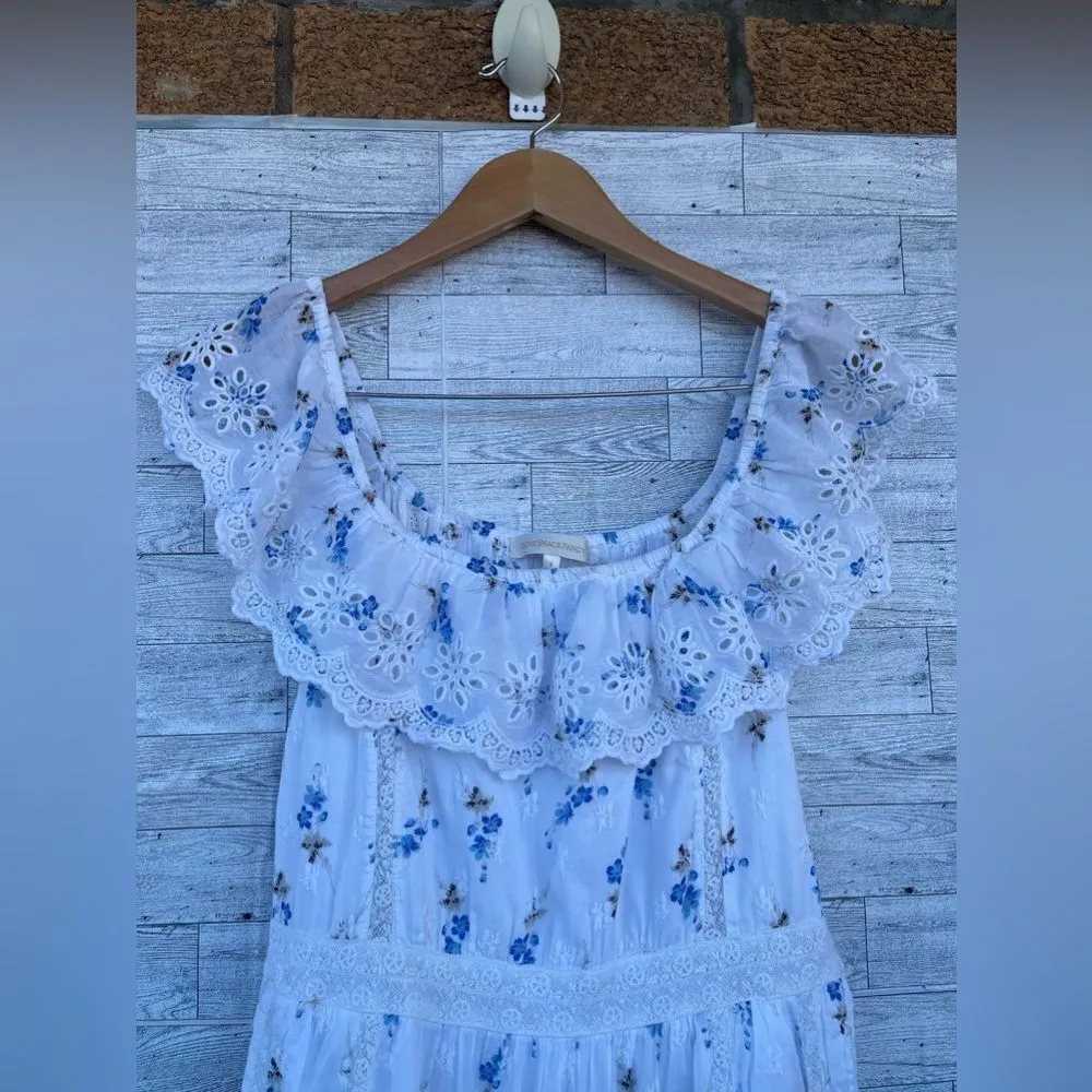 COPY - LoveShackFancy Denver Off-the-shoulder Tiered Floral dress size 6 - Image 8