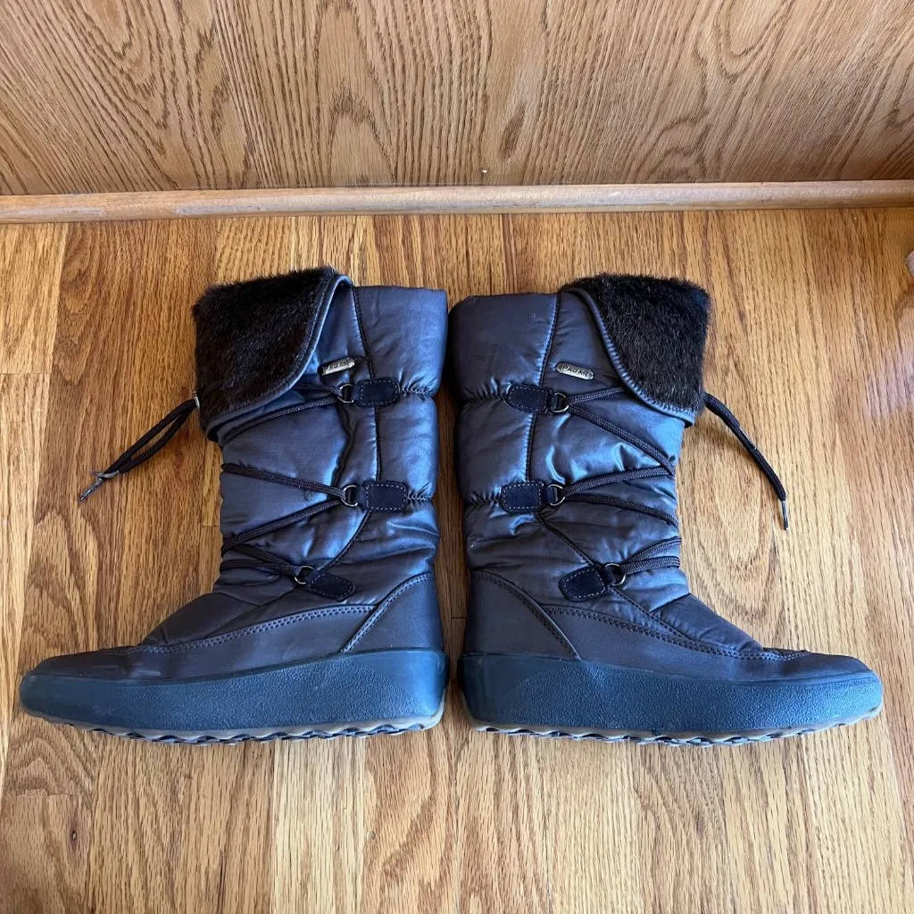 Pajar Boots Snow‎ Faux Fur SZ 37 6/6.5 Waterproof Lace Up Grip Insulated Pull On - Image 4