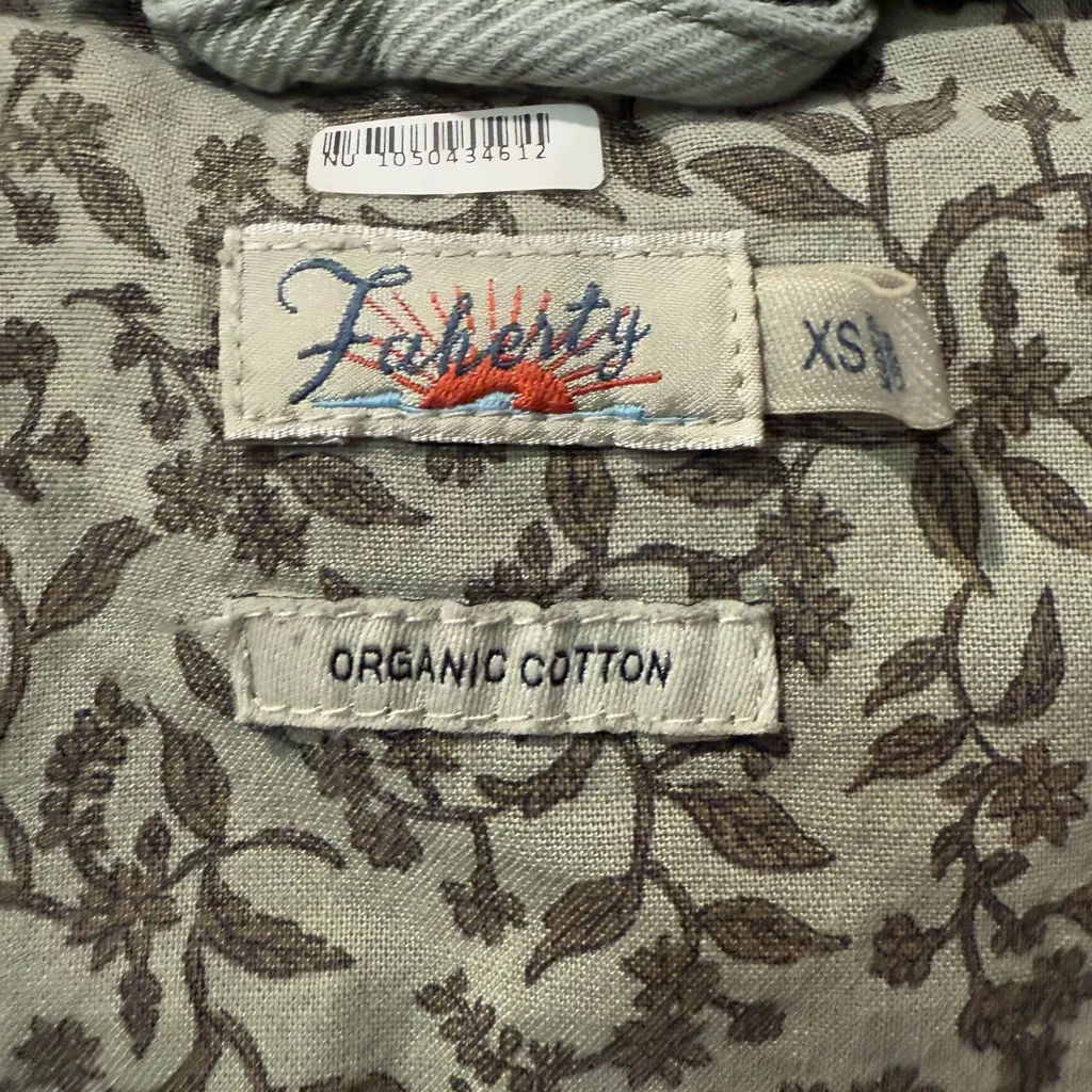 Faherty Overland Twill Utility Jumpsuit Olive Green Straight Leg‎ Size XS $289 - Image 6