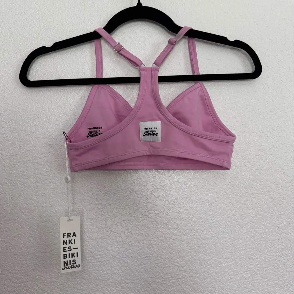 NWT Frankies Bikinis Active Billie Bralette in Baby Pink Small - Image 3