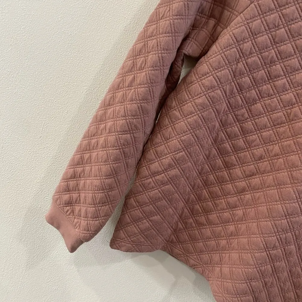 Madewell | (Re) Sourced Quilted Crop Cardigan Sweatshirt In Pink Size XS - Image 9