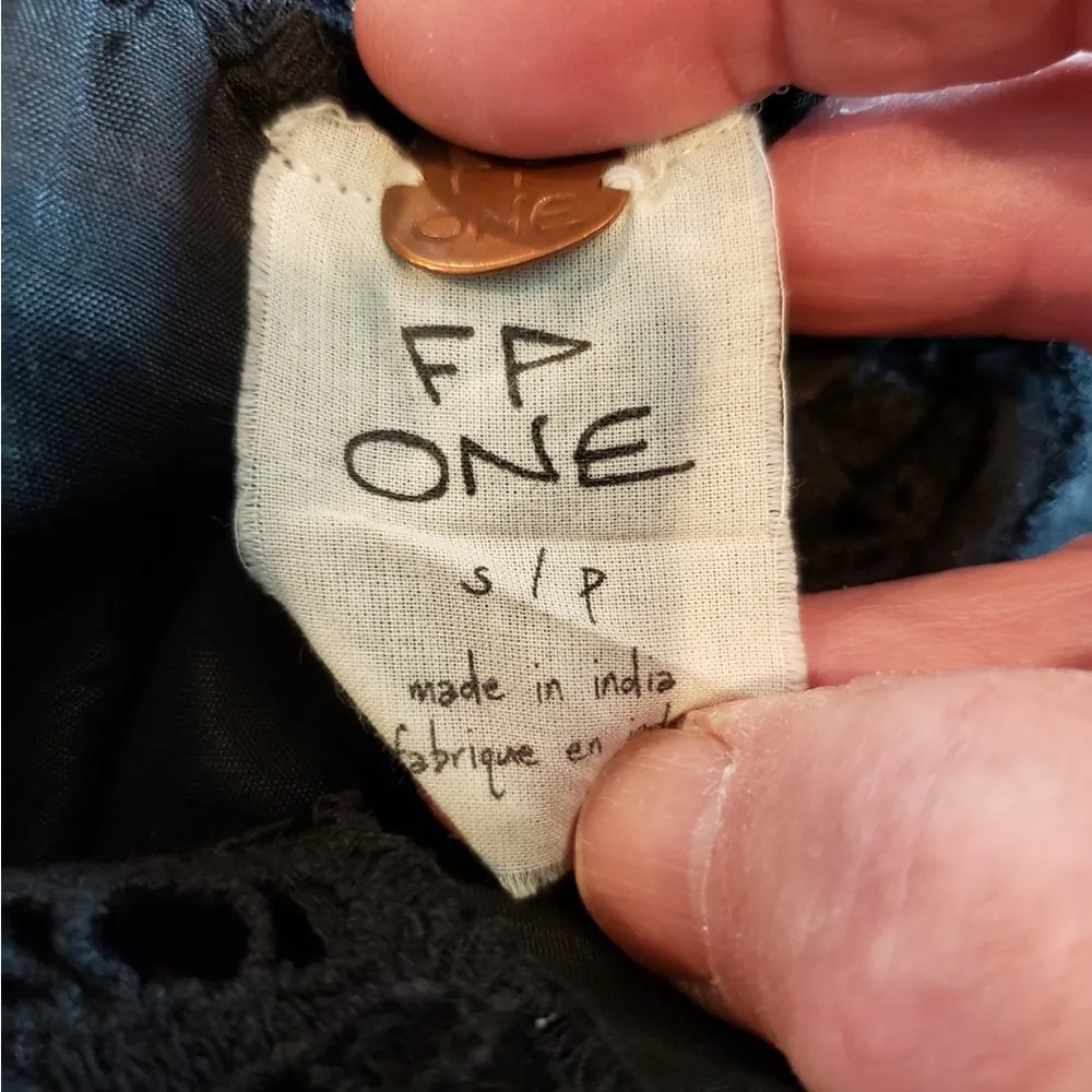 Free People black Lace Slip Dress Adorable - Image 4