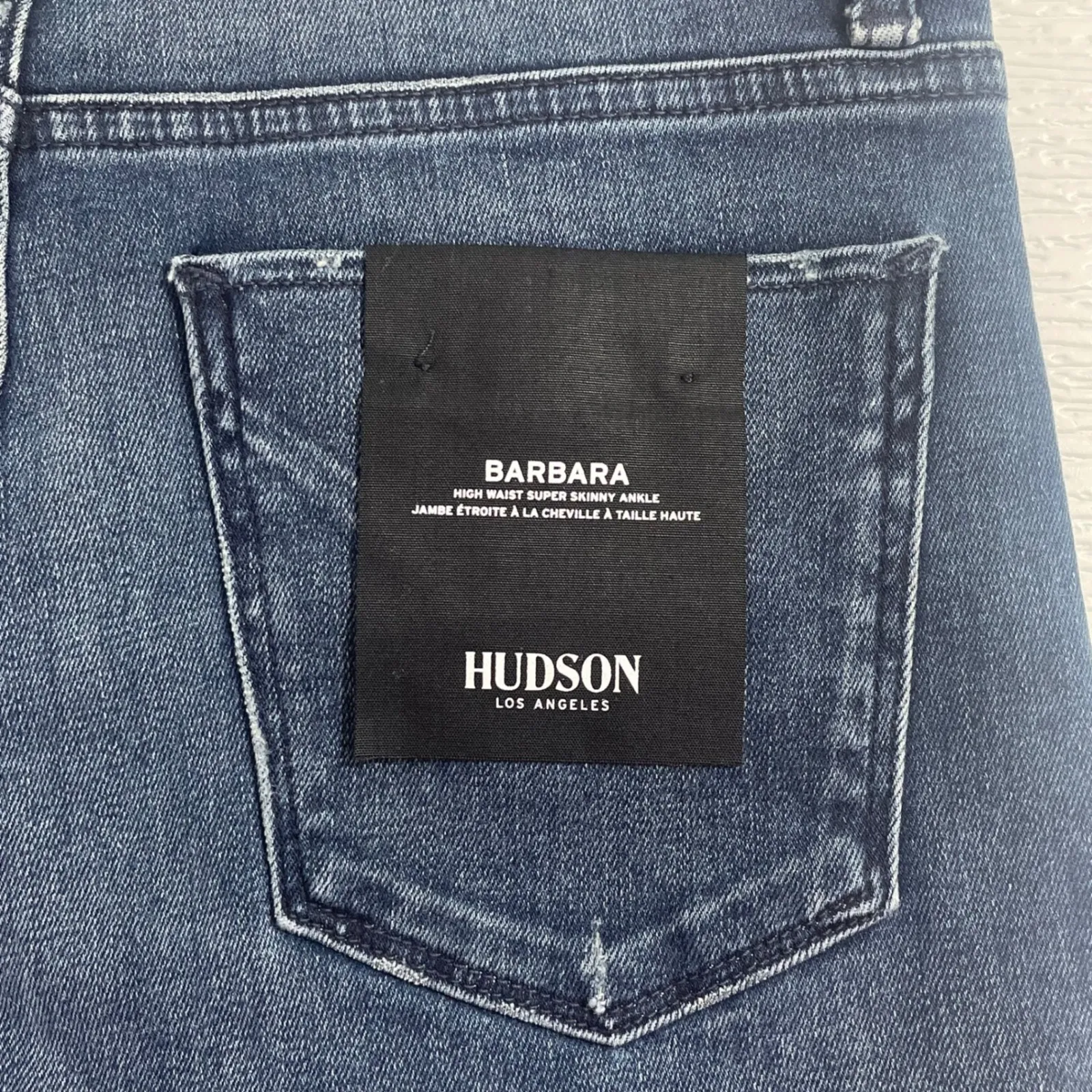 NWT HUDSON Barbara High Waist Super Skinny Ankle Jeans Size‎ 25 Dark Blue Denim - Image 3
