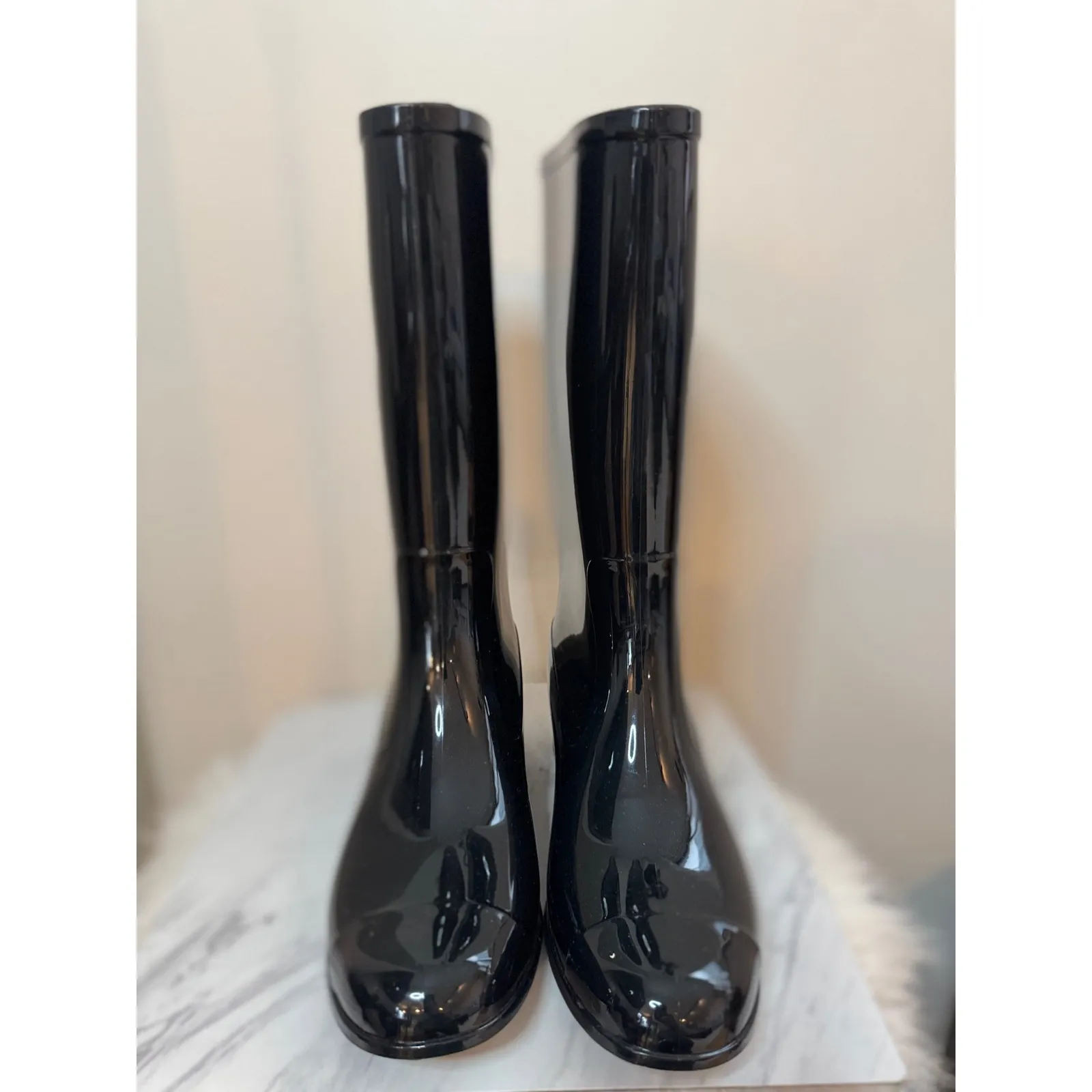 Jeffrey Campbell Showers‎ Waterproof Rain Boot (Women) 8M, Black Gloss, NWT - Image 9