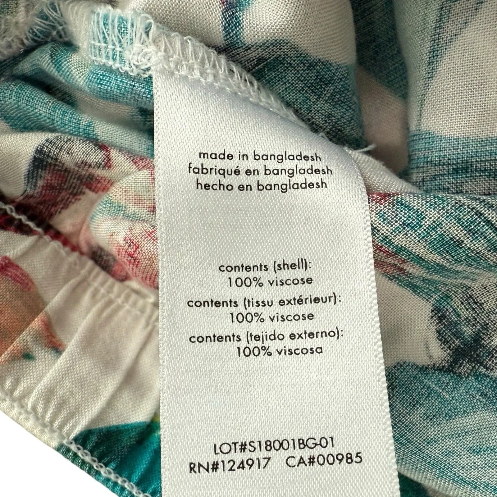 Onia Mila Tropical Leaf‎ Print White Pants Wide Leg Swim Beach Cover Up Size S - Image 5