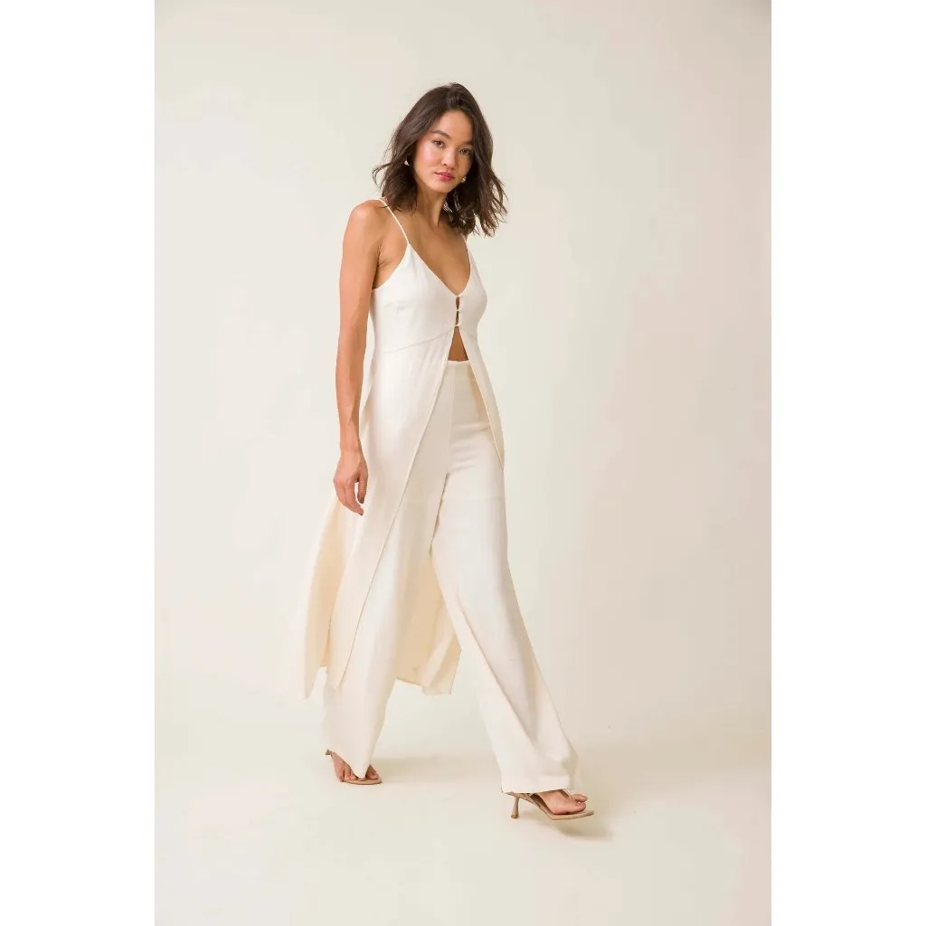 Line & Dot Jordey Pants in Cream Small New Womens Wide Leg Trousers - Image 13