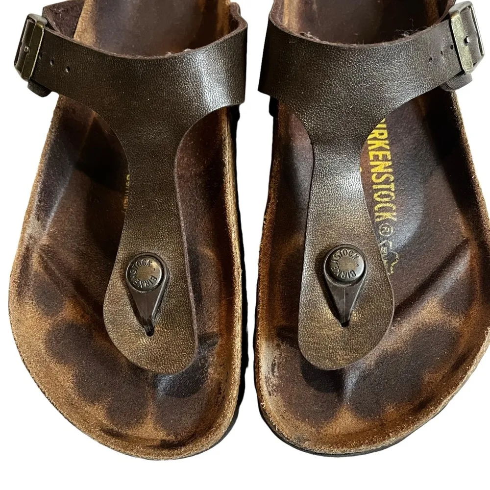 Birkenstock Gizeh Birko Flor Sandals, Bronze EU 36 - Image 2