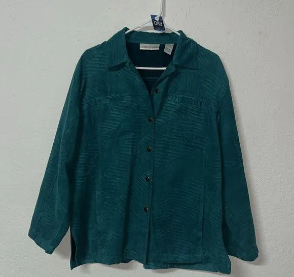 draper's & damon's Draper’s & Damons jacket lightweight textured button down size large jacket - Image 1