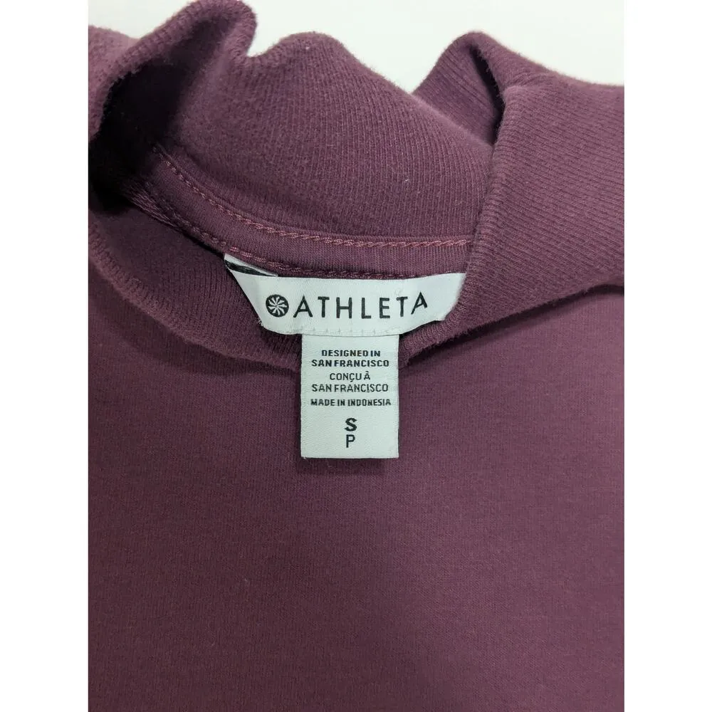 Athleta Colorblock Mock Neck Pullover Sweatshirt Womens Small Activewear Workout - Image 4