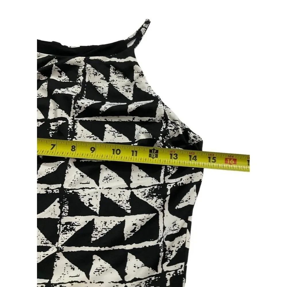 Bar III 3 Women Size Medium Fit & Flare Dress Black White (22-994P) - Image 7