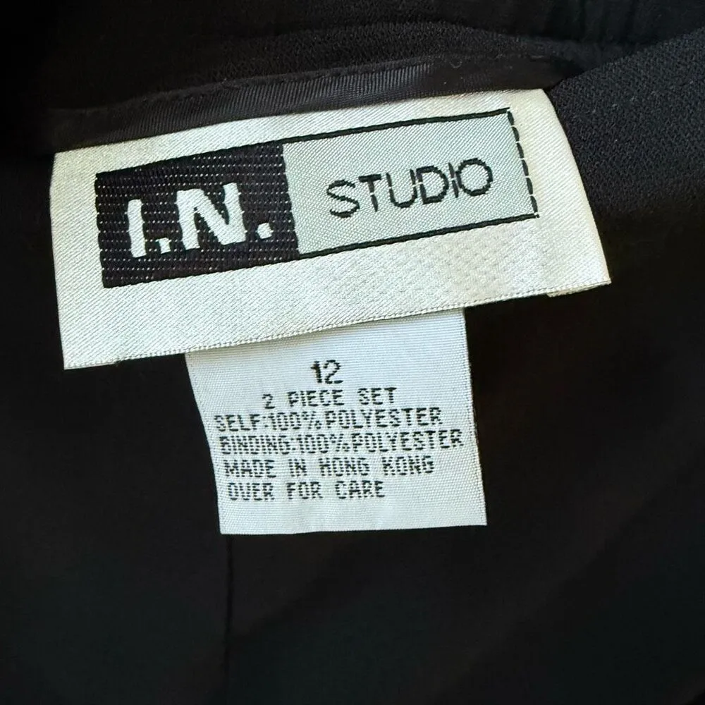 IN Studio Side Zip Wide Straighten Leg Pants 12 Black - Image 5