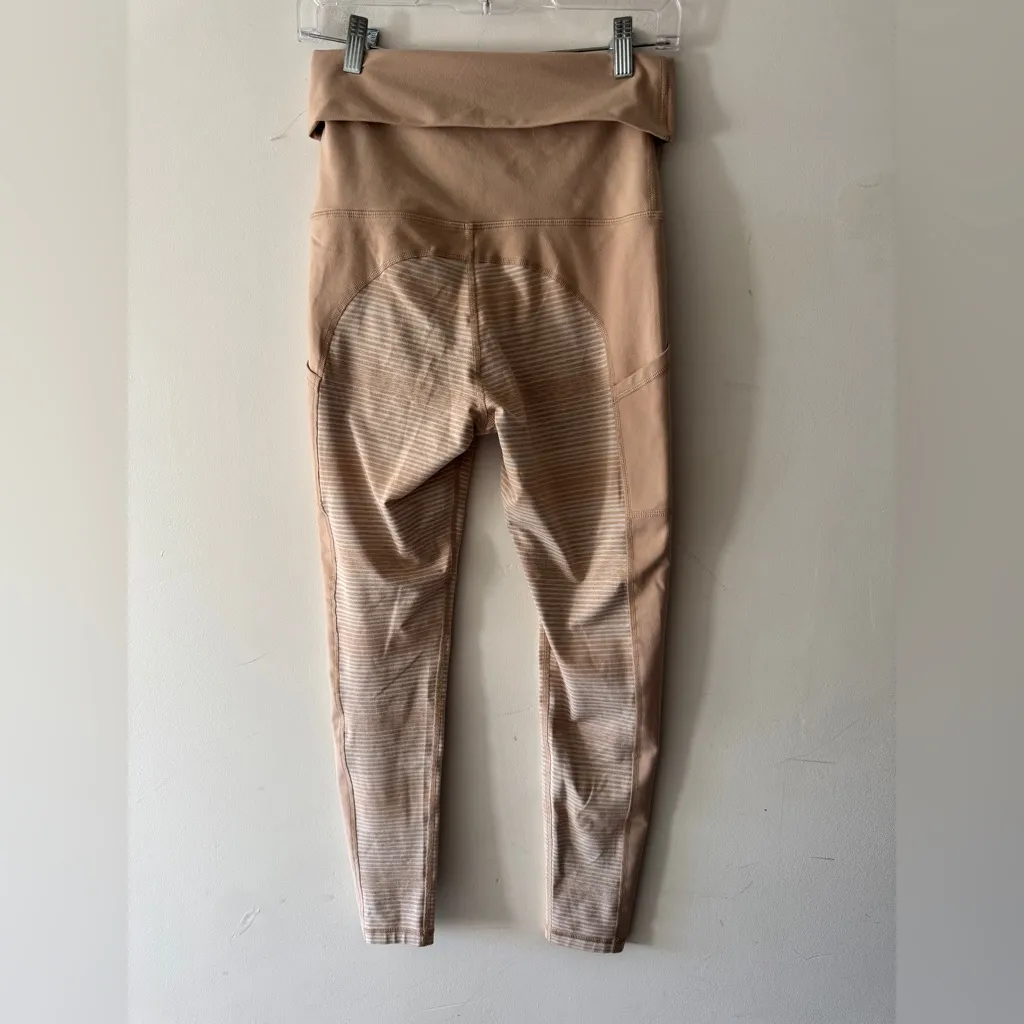 Aerie Offline Tan Hi-Rise The Hugger Foldover Leggings - Image 3