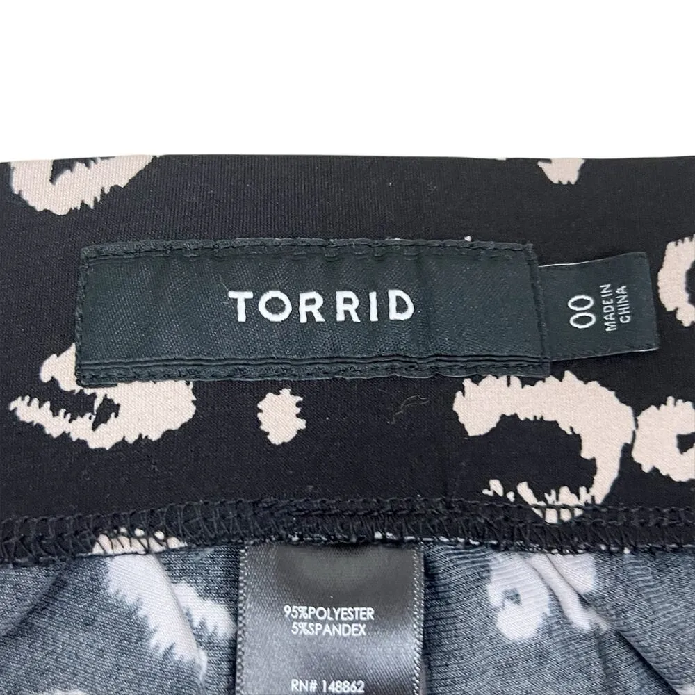 Torrid Studio Knit Tapered Pull On Pants - Black Leopard Print Size Medium - Image 6
