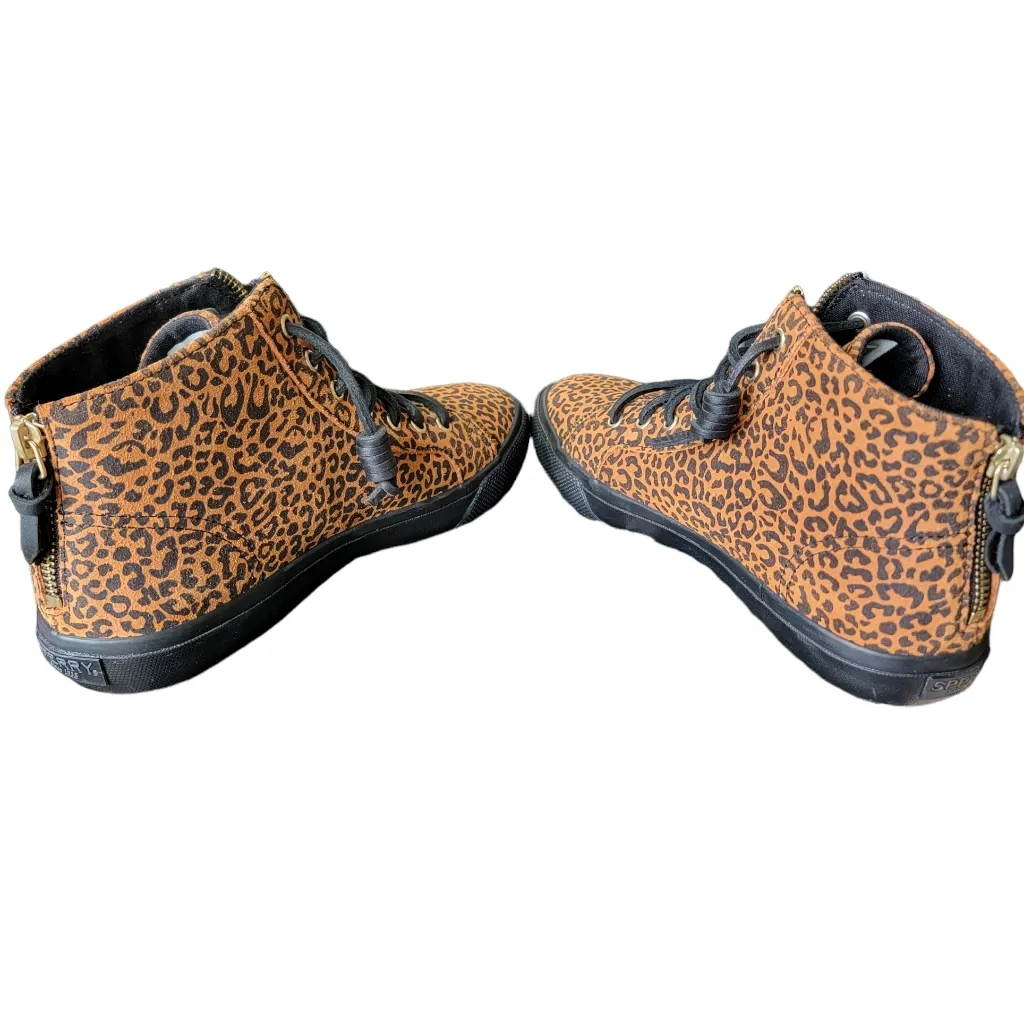 REBECCA MINKOFF x SPERRY Woman's High Top Pony Hair Animal Print Shoes Size 8 - Image 7