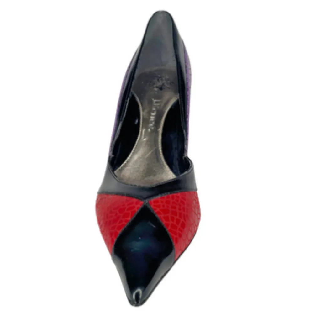 J.Reneé Women's Kipp Multi Color Pump Vintage Event Occasion Party Event Sz 9.5M Black - Image 3