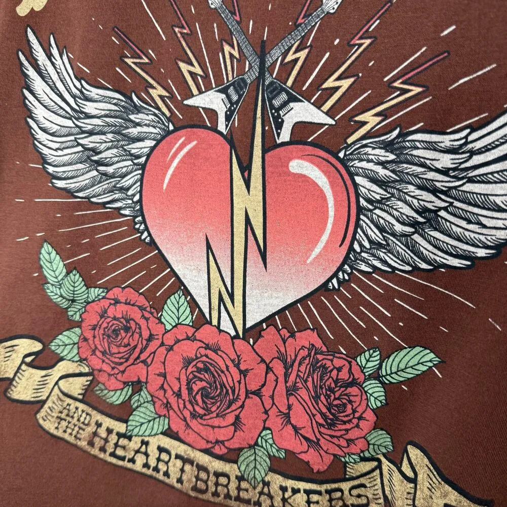 Hybrid Apparel Tom Petty & The Heartbreakers Graphic Band T-Shirt Size XL Brown - Image 4