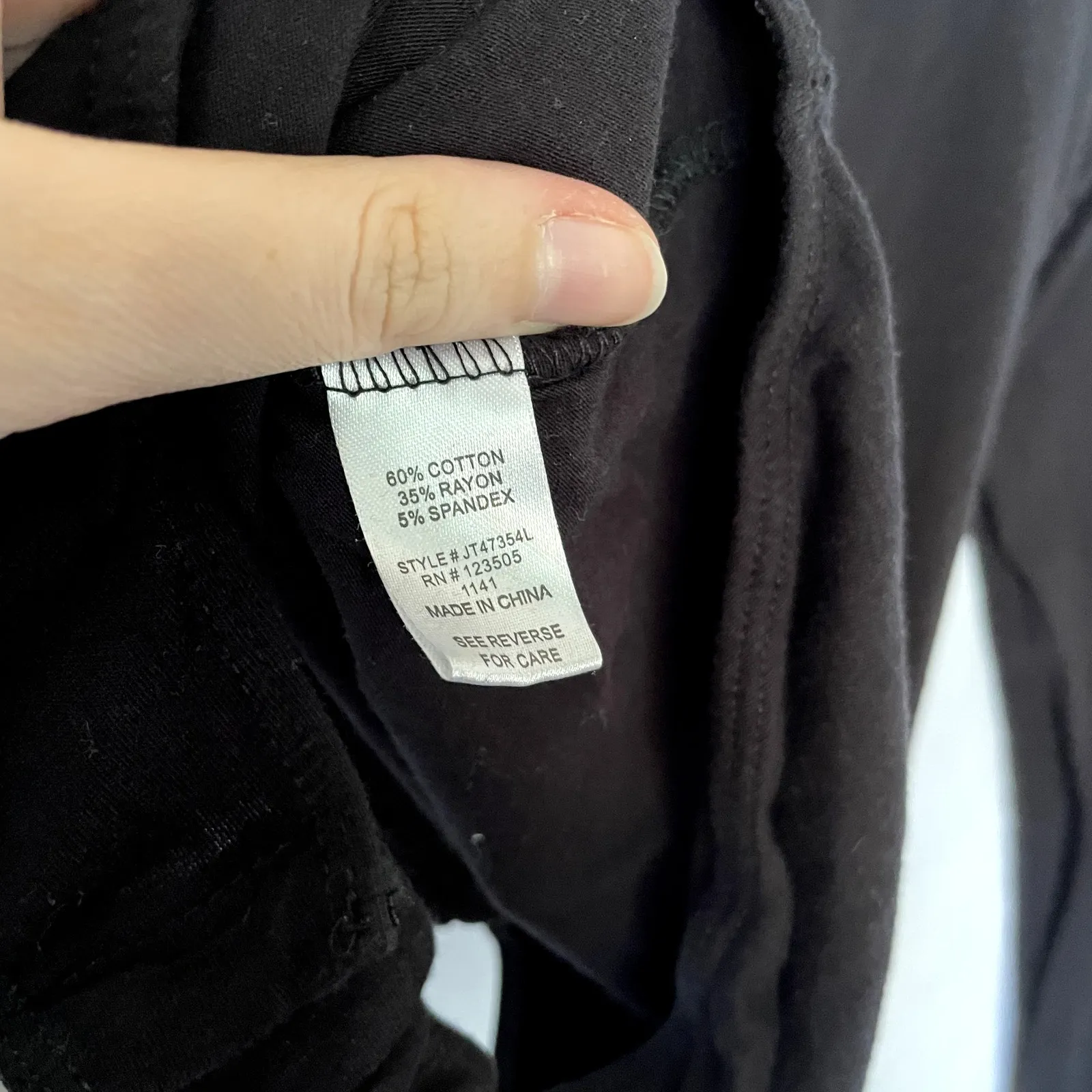 Heart & Hips black long sleeved turtleneck bodysuit women's size M cotton rayon - Image 7