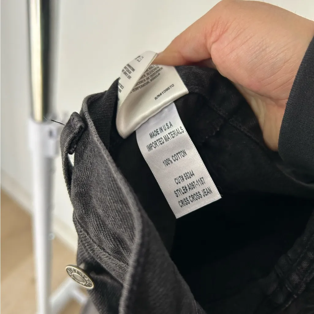 Agolde Criss Cross Black Jean Size 22 - Image 4