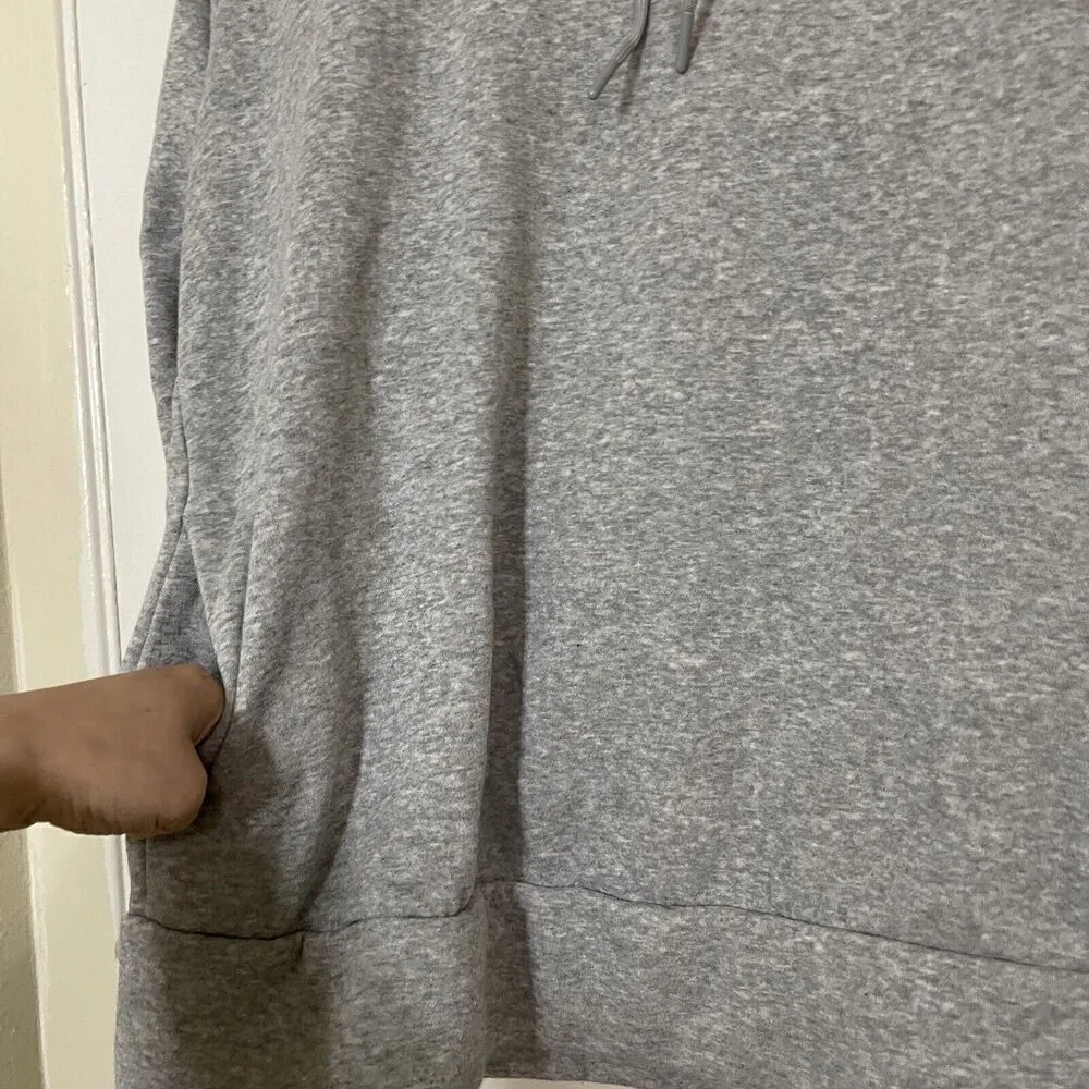 Adidas gray pullover hoodie with pockets size large - Image 2