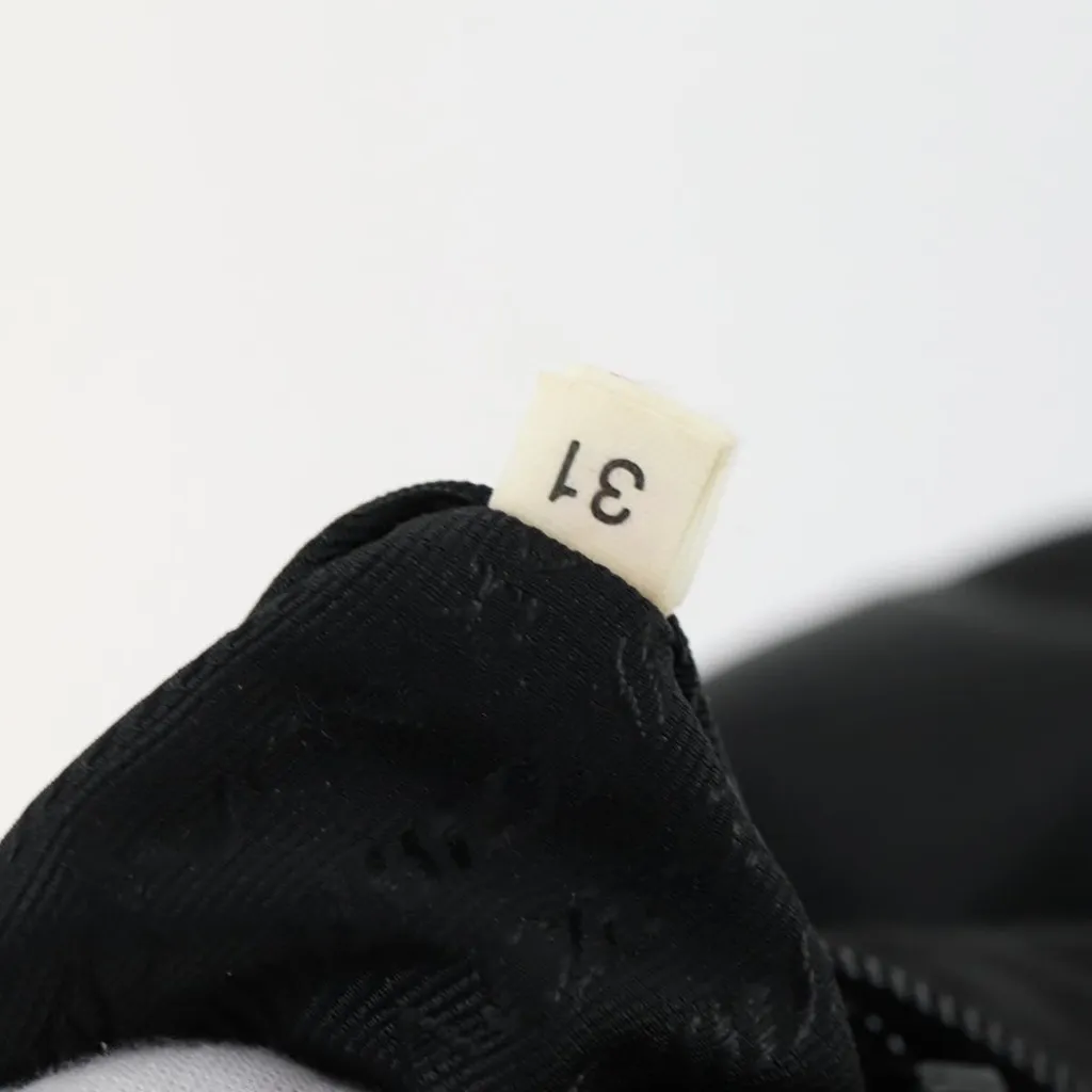  Shoulder Bag Nylon Black Silver Authentic - Image 2