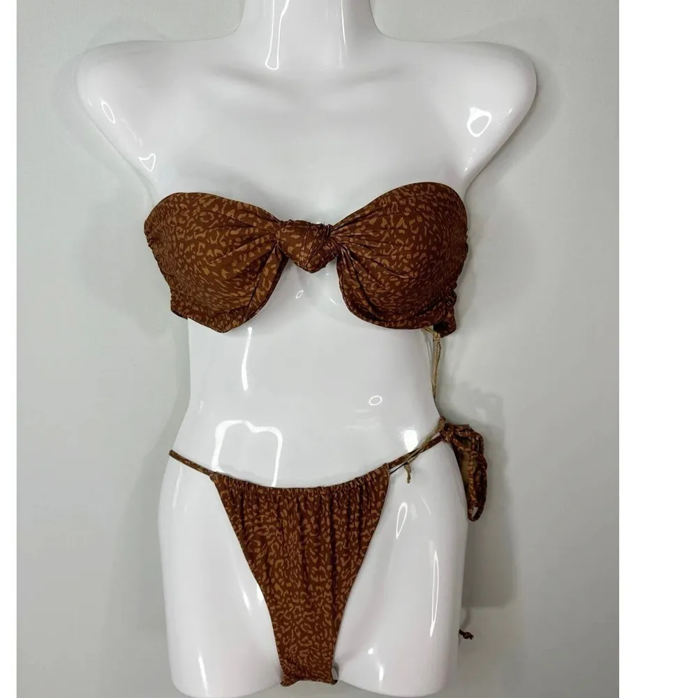 Stone Fox SWIM LELE TOP & RIVER BOTTOM TWO PIECES SET in WILD CAT MEDIUM NWT - Image 15