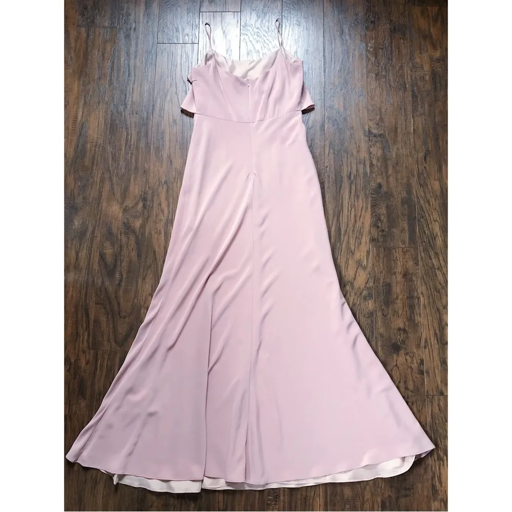 Jenny Yoo • Blake Dress blush pink chiffon ruffle flutter Whipped Apricot gown - Image 6