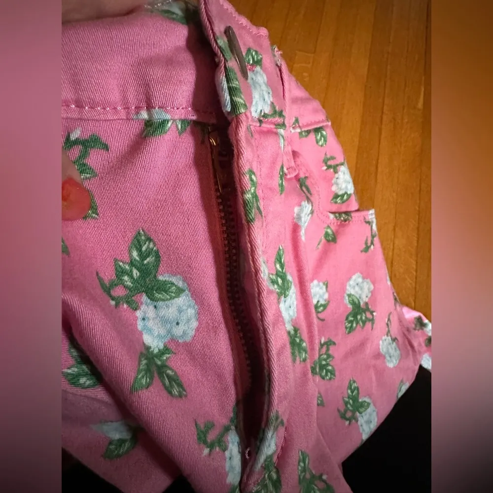 Charter Club Pink Hydrangea Bristol Printed Skinny Ankle Jeans Pants, Size 8 - Image 6