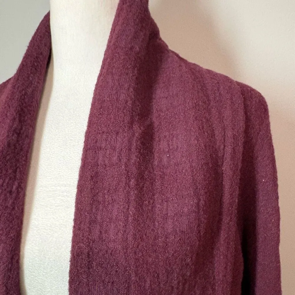 Ann Taylor open front wine burgundy coatigan cardigan size M‎ - Image 2