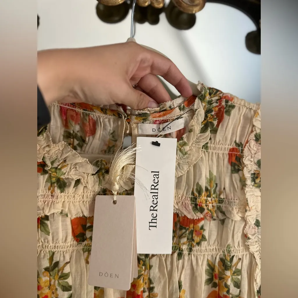 Doen clementine Martha dress large nwt Tan - Image 2