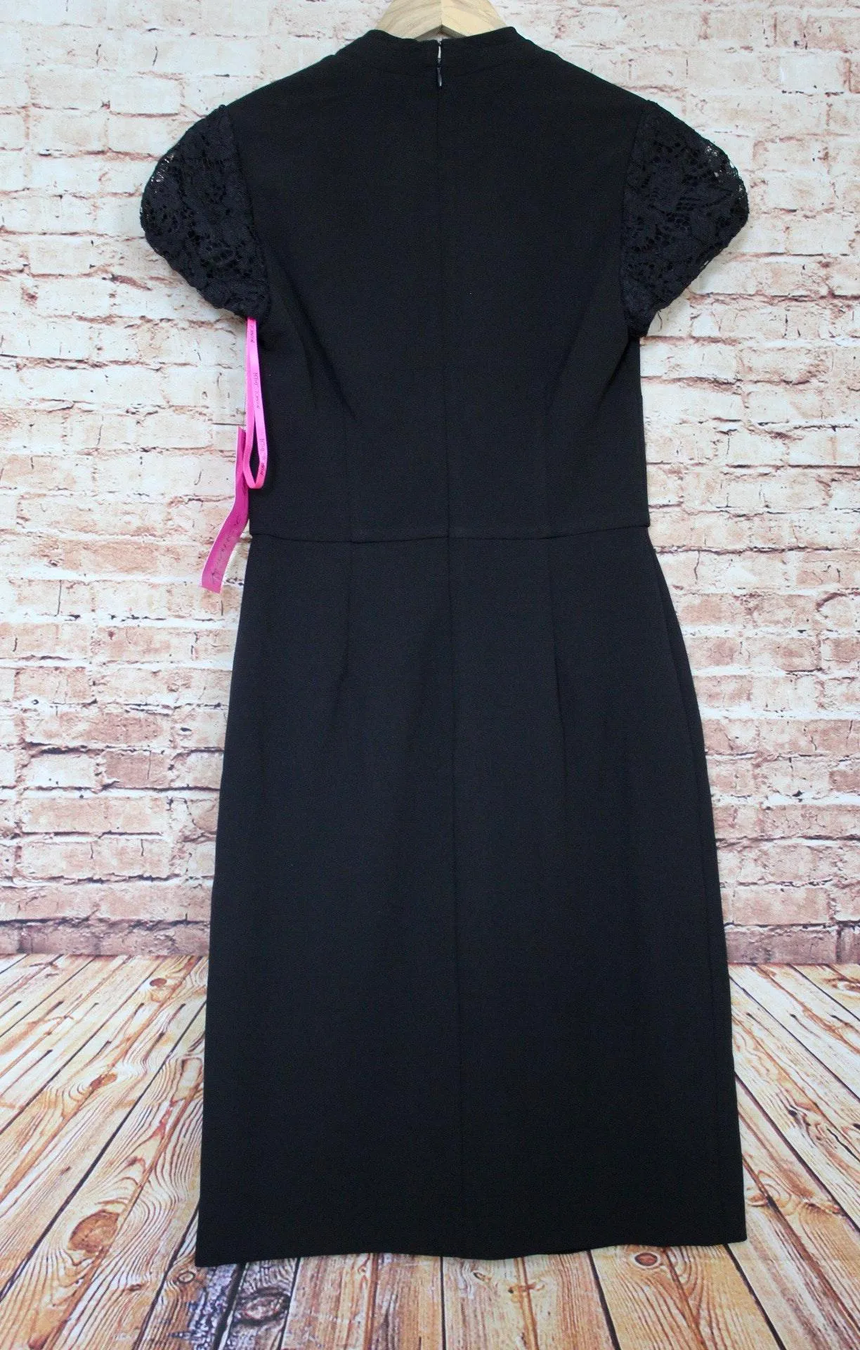 Betsy Johnson | Black Lace Cap Sleeve Dress   - Image 3